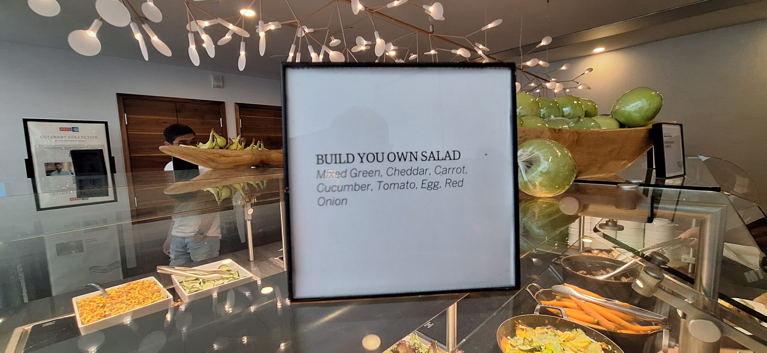 a sign in a glass case