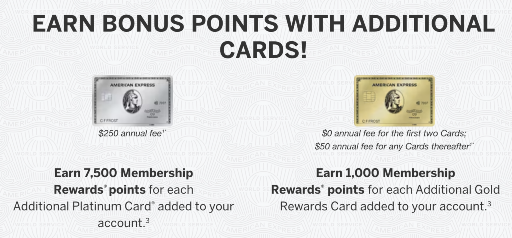 Amex supplementary card