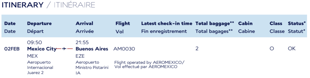 Flying Blue redemption Aeromexico
