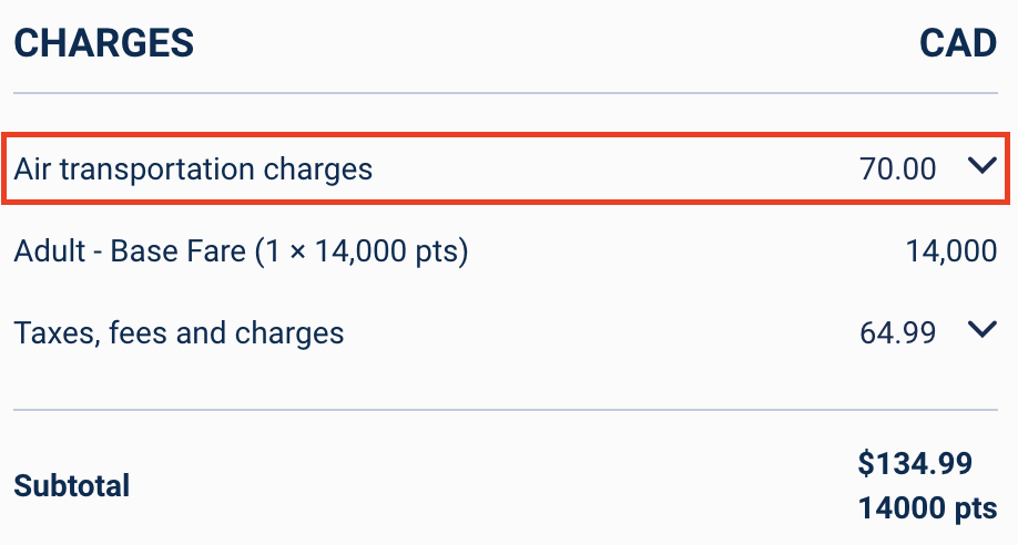 Porter fuel surcharge