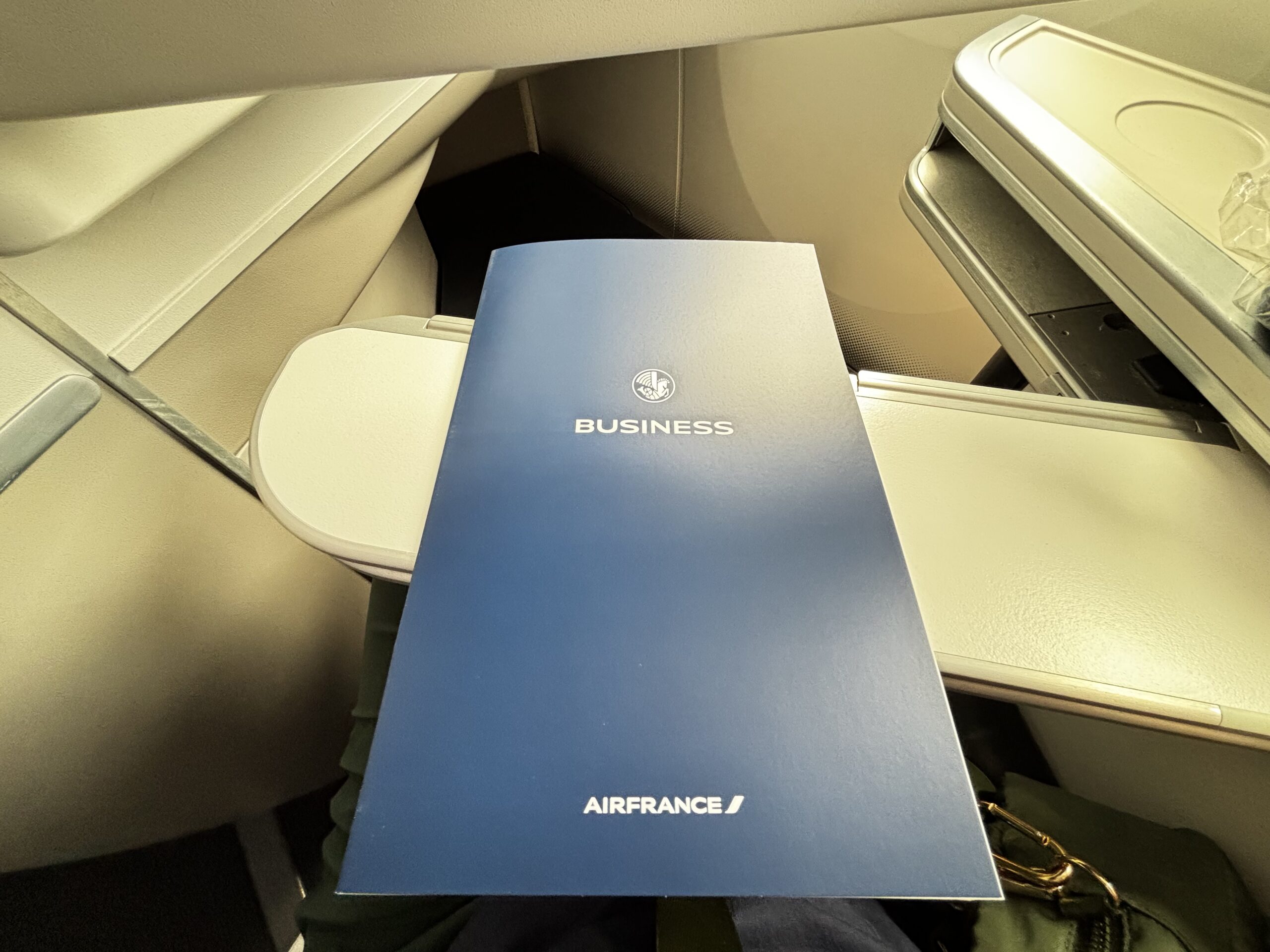 Air France - Business class menu