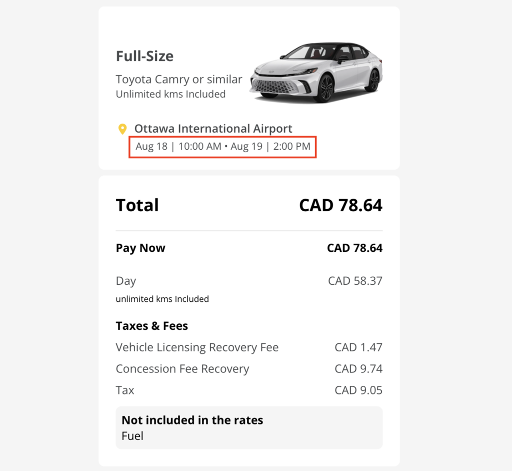 Hertz car rental Amex