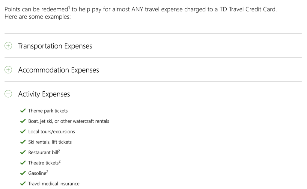 TD Rewards Redeem Any Way Travel