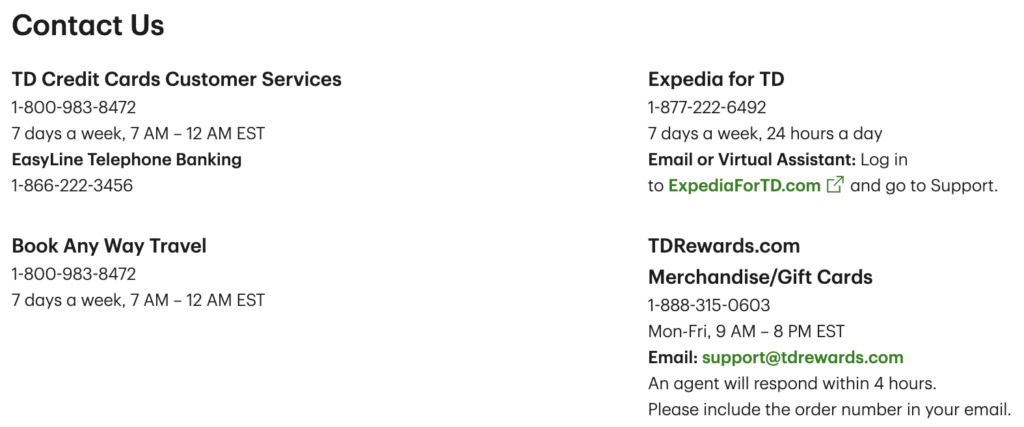 TD Rewards Redeem Any Way Travel