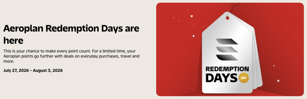 Aeroplan Redemption Days