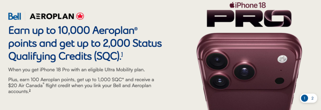 Bell Aeroplan partnership