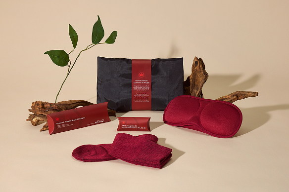Air Canada new bedding and amenity kits