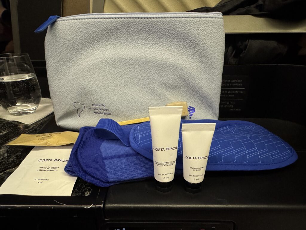 LATAM business class amenity