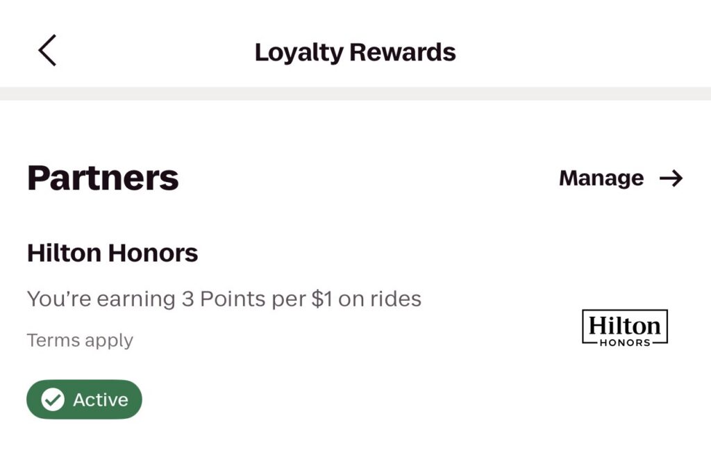 Lyft Hilton Honors