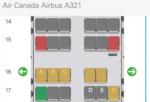 Air Canada Preferred Seats