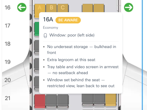 Air Canada Preferred Seats