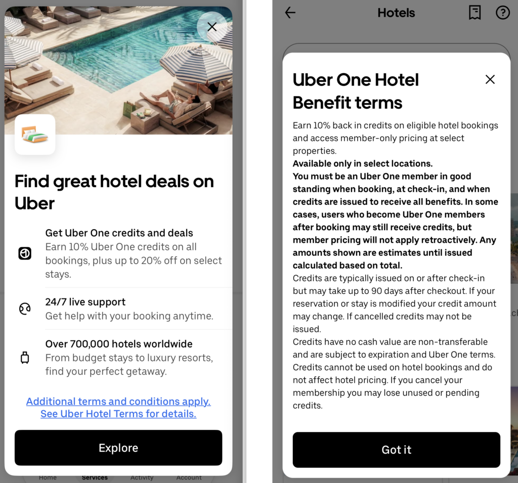 Uber hotels