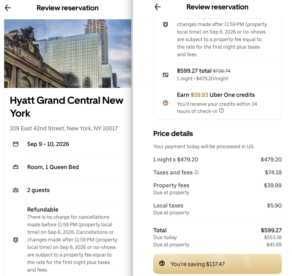 Uber hotel