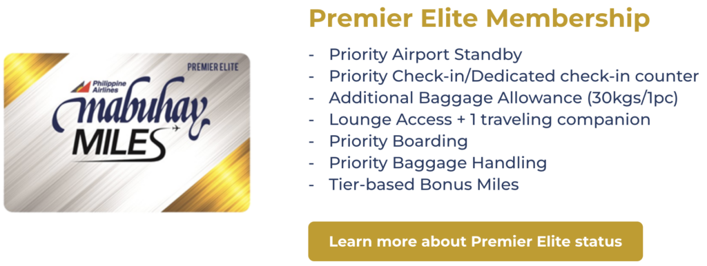 Philippine Airlines Mahubay Miles Premier Elite