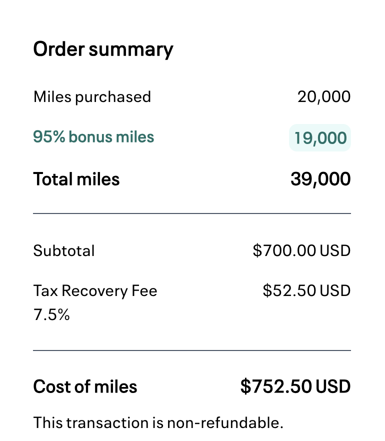 Buy United miles