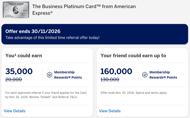 Amex elevated offer