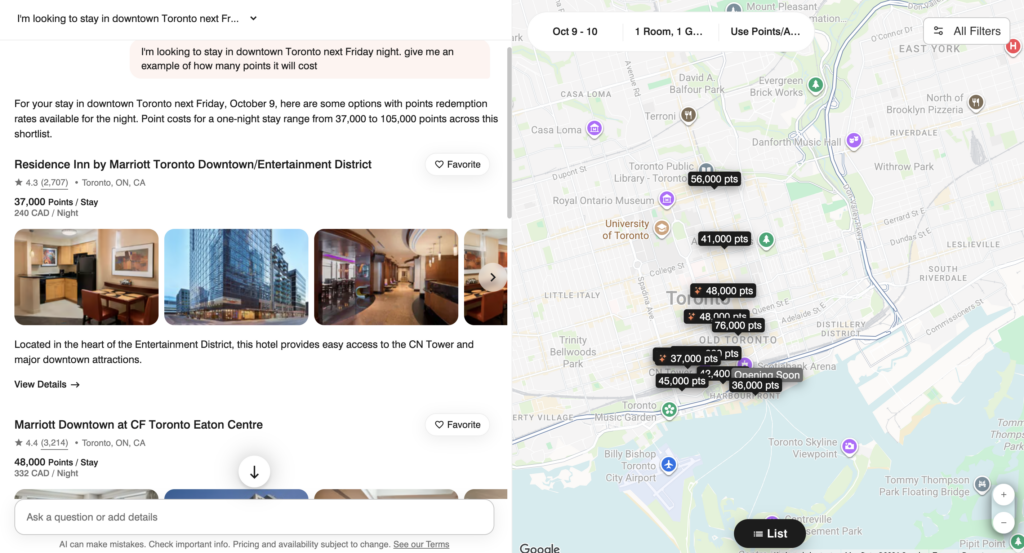 Marriott Ask Bonvoy AI tool