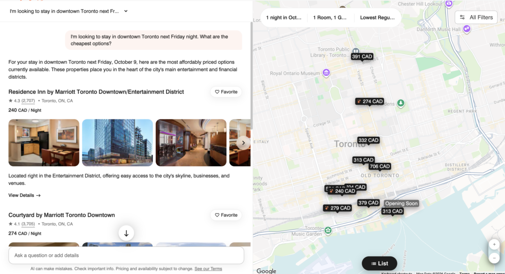 Marriott Ask Bonvoy AI tool