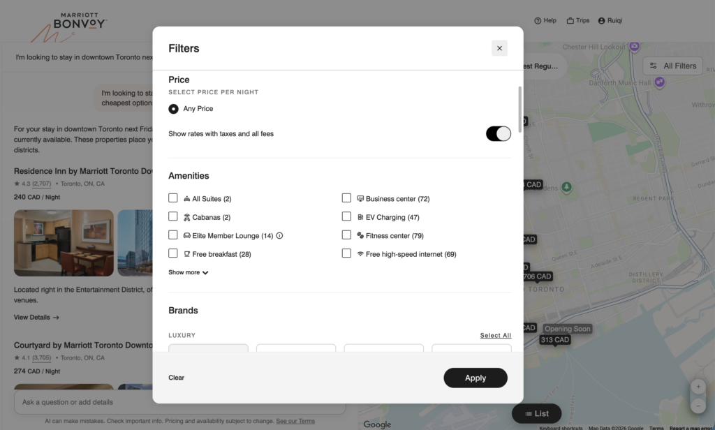 Marriott Ask Bonvoy AI tool